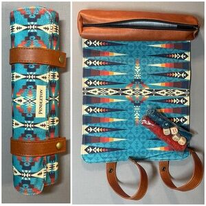 NWOT Pendleton Backgammon Travel Roll-Up Playing Board and Pieces